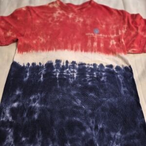 Simply Southern Red and Blue Tie-Dye Women's Tee Size Small